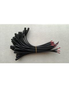 100 pieces of 18AWG DC female power cord cable connector