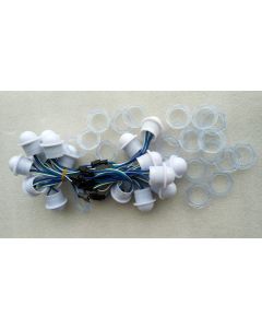 26mm milky white dome housing cover waterproof 12V WS2811 RGB 5050 LED point light